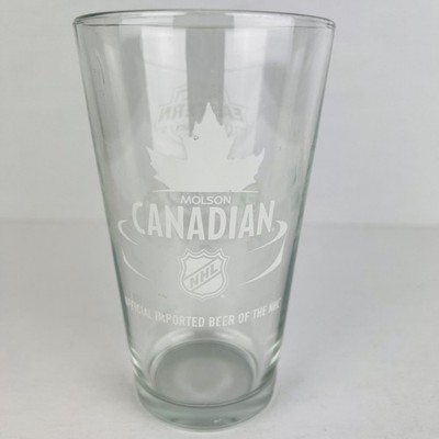 Molson Canadian Pint Imported Beer Glass NHL Hockey Eastern Division Rivals