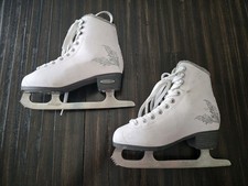 Rollerblade Bladerunner Ice Aurora Womens Figure Ice Skates White Sz US 5 EU 35