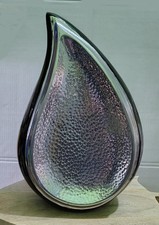 Hand Engraved Teardrop Urn for Human Ashes Adult Memorial Urns with Velvet Bag