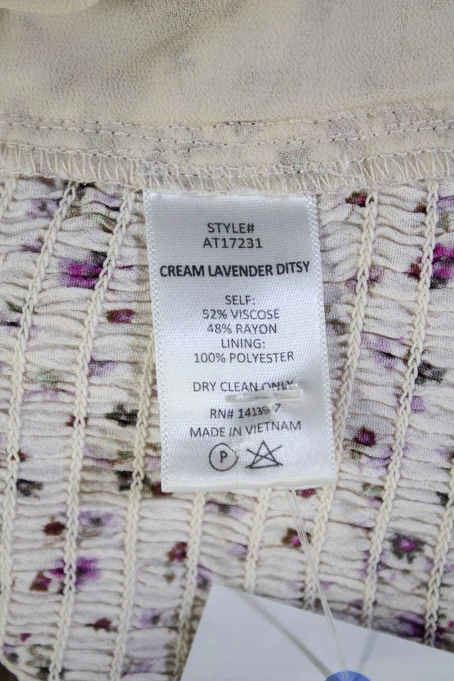 Blusa corta ASTR para mujer con estampado floral multicolor talla extra pequeña Foto 4 de 4