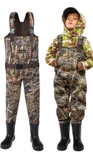 HISEA Kids Chest Waders Youth Neoprene Waterproof Hunting Fishing Wader Ex 8/9