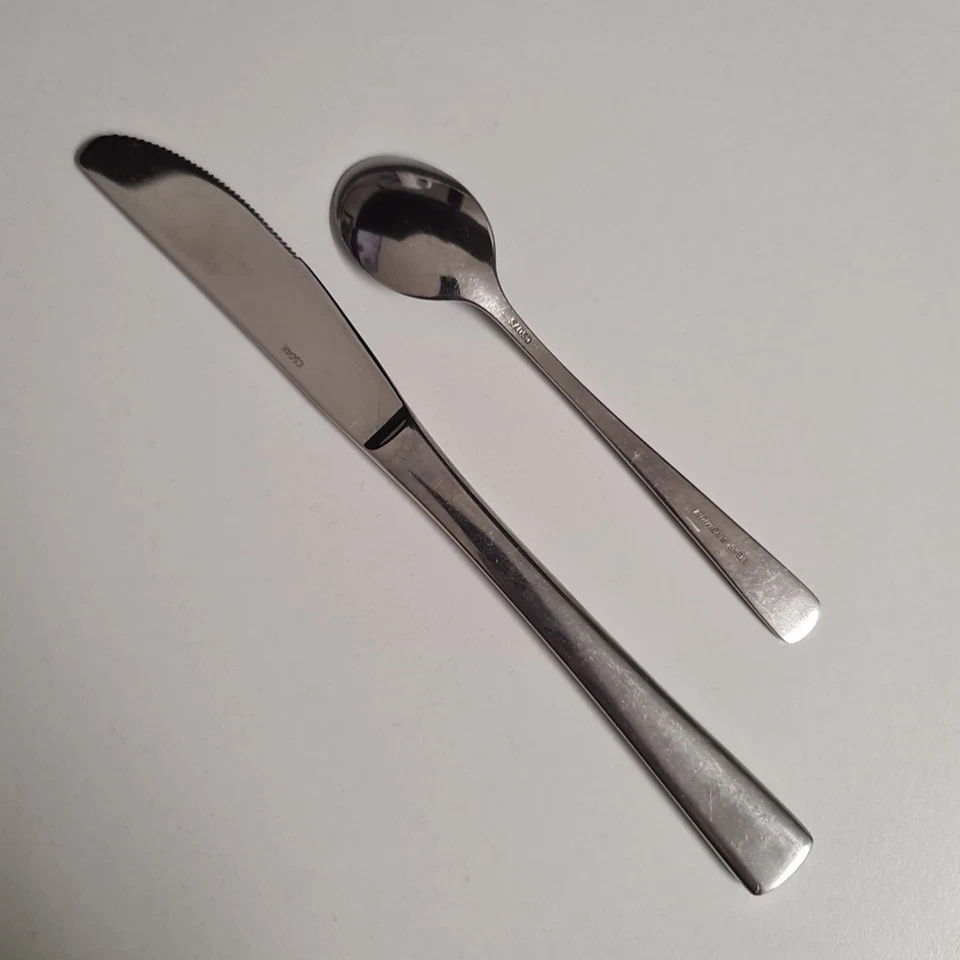 Hepp Premium Besteck Kaffeelöffel Löffel Messer CS04K CS07S silber Edelstahl - Bild 2 von 3