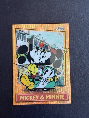 2026 Topps Disney Neon Mickey & Minnie Smack! Orange Wave /25 MSSP-5