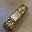 Vintage Lassale Quartz Seiko Womens Watch 1230-5899 Tank Gold Tone Runs loses tm