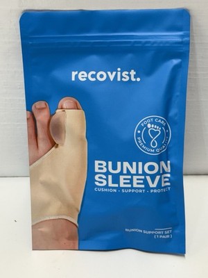 Recovist Bunion Sleeve Cushion Support Protect Toe Separator Pain Relief Guard