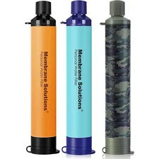 Portable Survival Water Filter Straw Purifier Camping Emergency Gear,1-6 Pack