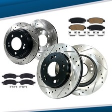 Front Rear Drilled Rotors Brake Pads Fit Buick Enclave Saturn Outlook 2008 -2010 Front Rear Drilled Rotors Brake Pads Fit Buick Enclave Saturn Outlook 2008 -2010