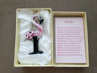 Murano-Style Hand Blown Art Glass Miniature FLAMINGO Bird Figurine Decor — photo 4