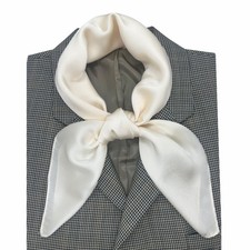   Elegant Bandana Square Silky Scarf Beige Solid Soft Wrap Versatile Shawl Wrap  