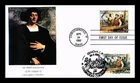 COLUMBUS FIRST VOYAGE 500TH ANNIVERSARY FDC ITALY JOINT ISSUE COMBO US COVER