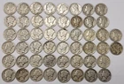Roll of 50 Silver Mercury Dimes $5 Face Value 90% Silver Coins Mixed Dates  VLM2