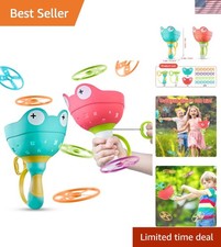 Outdoor Flying Disc Launcher Game for Kids - Fun Manual Chasing Toy for Ages 3-8