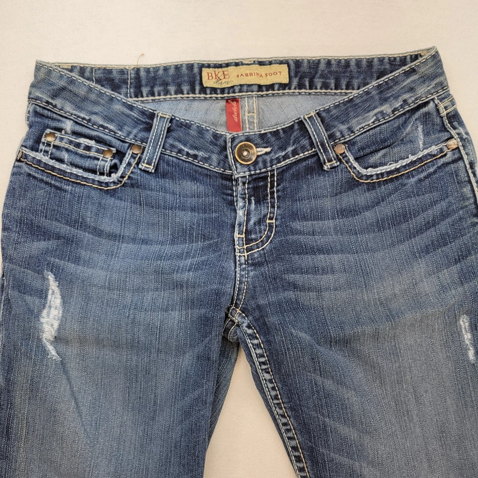 BKE Jeans Womens 27 Blue Sabrina Boot Low Rise Dark Wash Stretch Denim - Image 2 of 4