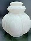 Vintage Opaline Glass Sconce light  Cover: NICE ART DECO Piece Milk White Patern
