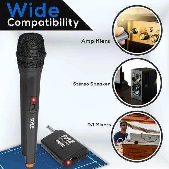Pyle-PRO Professional VHF Handheld Microphone system w/Adapter 
