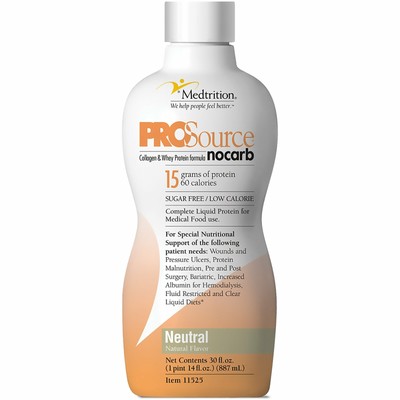 ProSource NoCarb Oral Supplement Neutral Flavor 30 oz Bottle 4 Ct