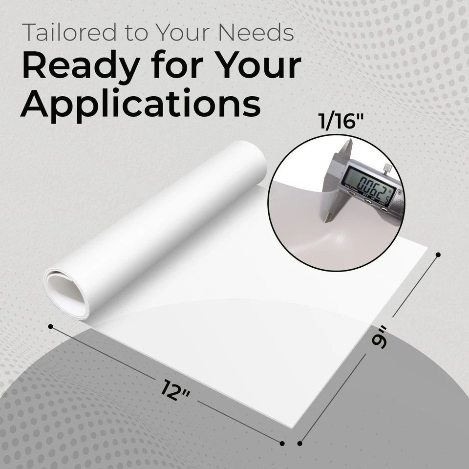 Hoja de goma de silicona FDA, 50A 1/16 x 9 x 12 pulgadas, grado alimenticio, material de junta Foto 2 de 4