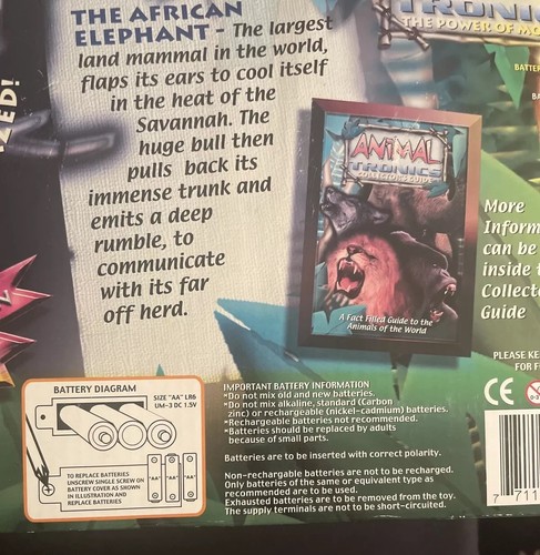 NEW 1999 Wow Wee Inc • GIANTS OF THE JUNGLE AFRICAN ELEPHANT Animal Tropics - Picture 17 of 23