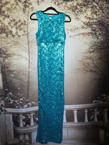Prom Dress 8 10 s Turquoise Sequin Jane 