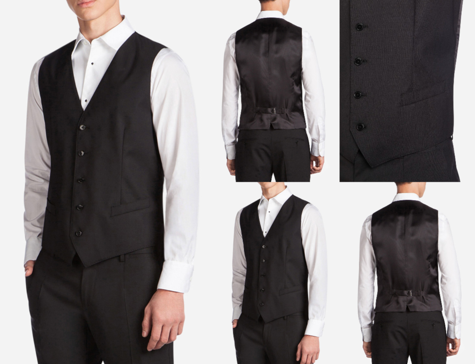 Dolce & Gabbana Waistcoat Formal Dress Suit Vest Gilet Dress Wool Jacket L