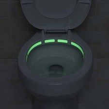 Jonny Glow Toilet Glow Glow in dark toilet Decal Over the Hill Gag