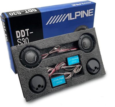 Pair Alpine DDT-S30 360W 2.5CM 1'' Soft Dome Balanced Car Audio Speakers Tweeters