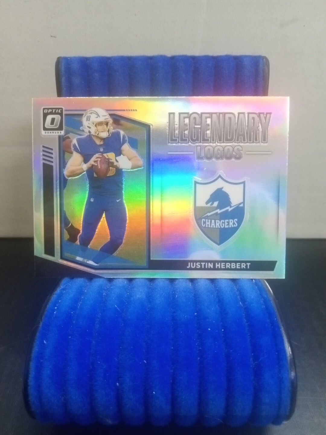 Justin Herbert 2021 Donruss Optic Legendary Logos Silver Prizm LL12 Chargers