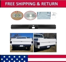 Rear Roll Pan+License Plate+LED Light For Chevrolet C10 C20 1973-1987 Fleetside