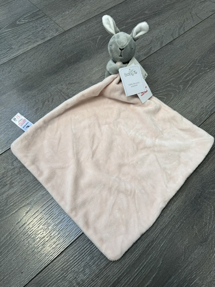 TU BNWT BUNNY RABBIT COMFORTER PINK BLANKIE BLANKET SAINSBURYS NEW WITH