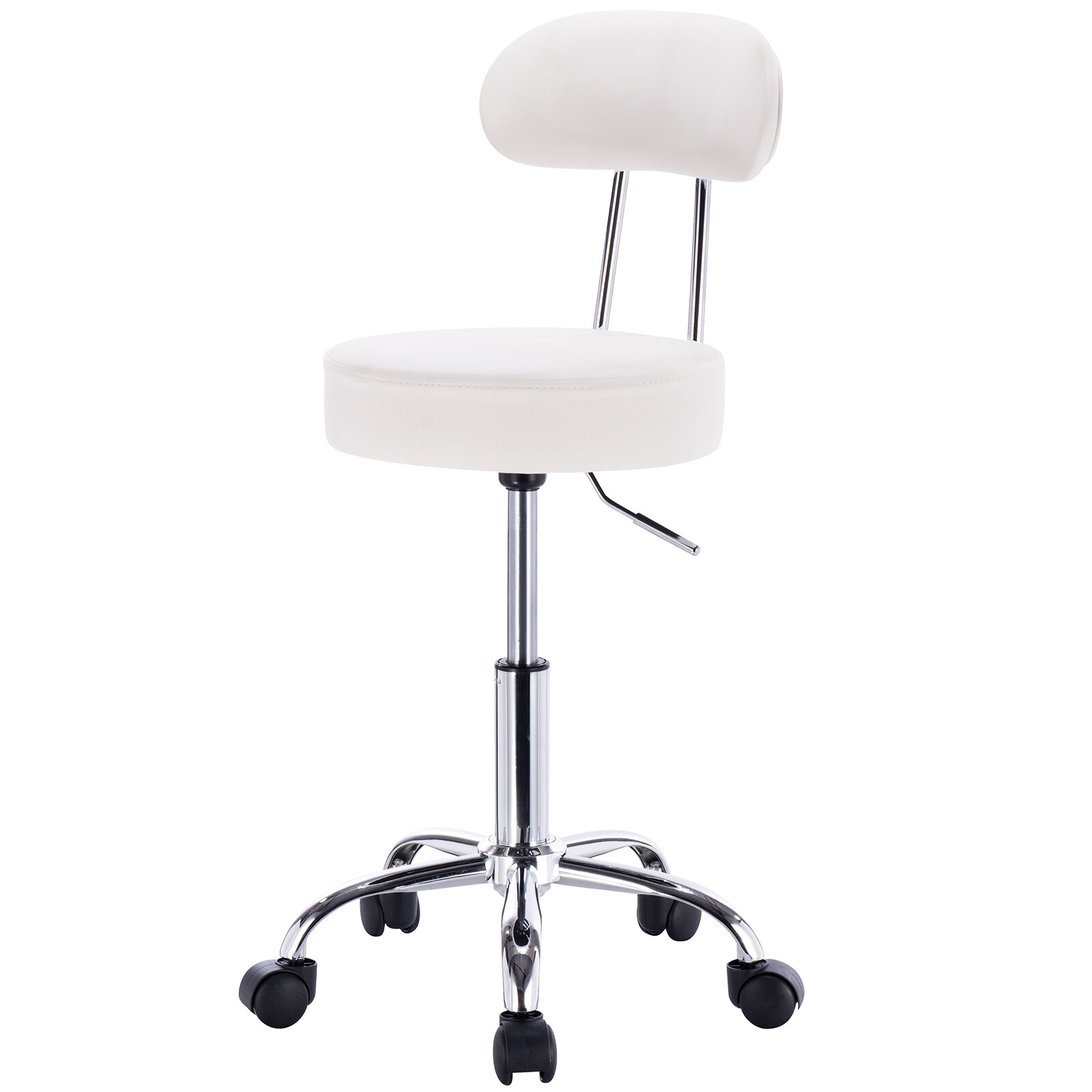 Faux Leather Breakfast Bar Stool Swivel Kitchen Chair Chrome Gas Lift