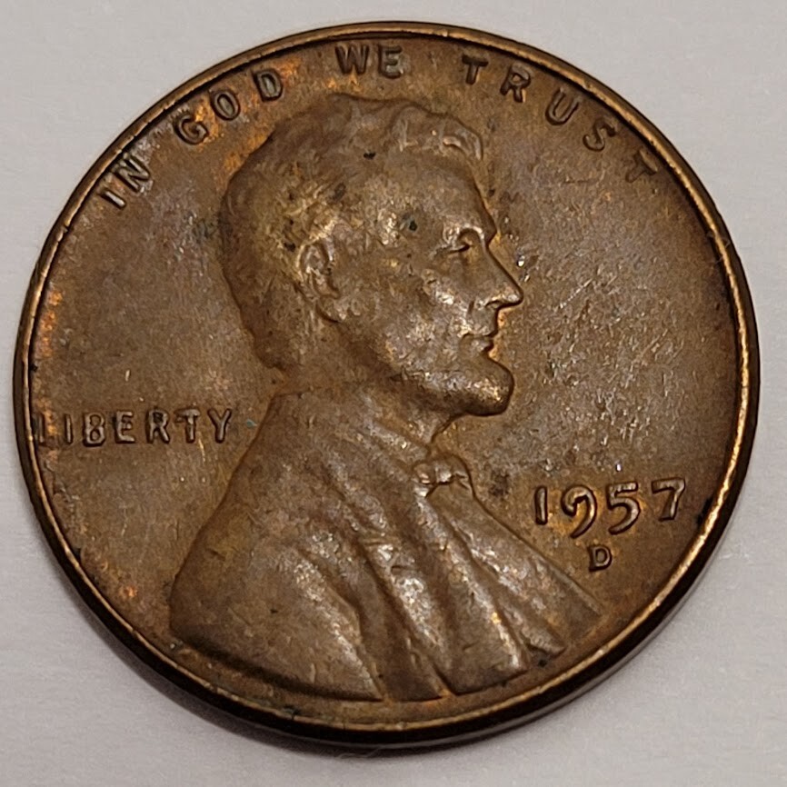 pn697 エラー硬貨 1957年D. アメリカ合衆国 1セント 麦ペニー 米国のエラーコイン：貨幣学の興味深い異常現象