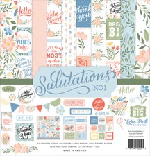Echo Park Paper SALUTATIONS No. 1 12x12 Scrapbook Cardstock Collection Kit