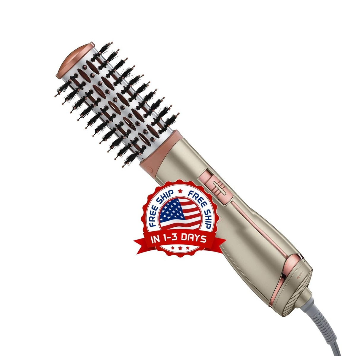 Cepillo De Aire Caliente Para Cabello Con Tecnología Iónica Y