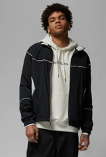 NEW MENS S Nike Air Jordan Essentials Flight Track Jacket Black White DV7624-010