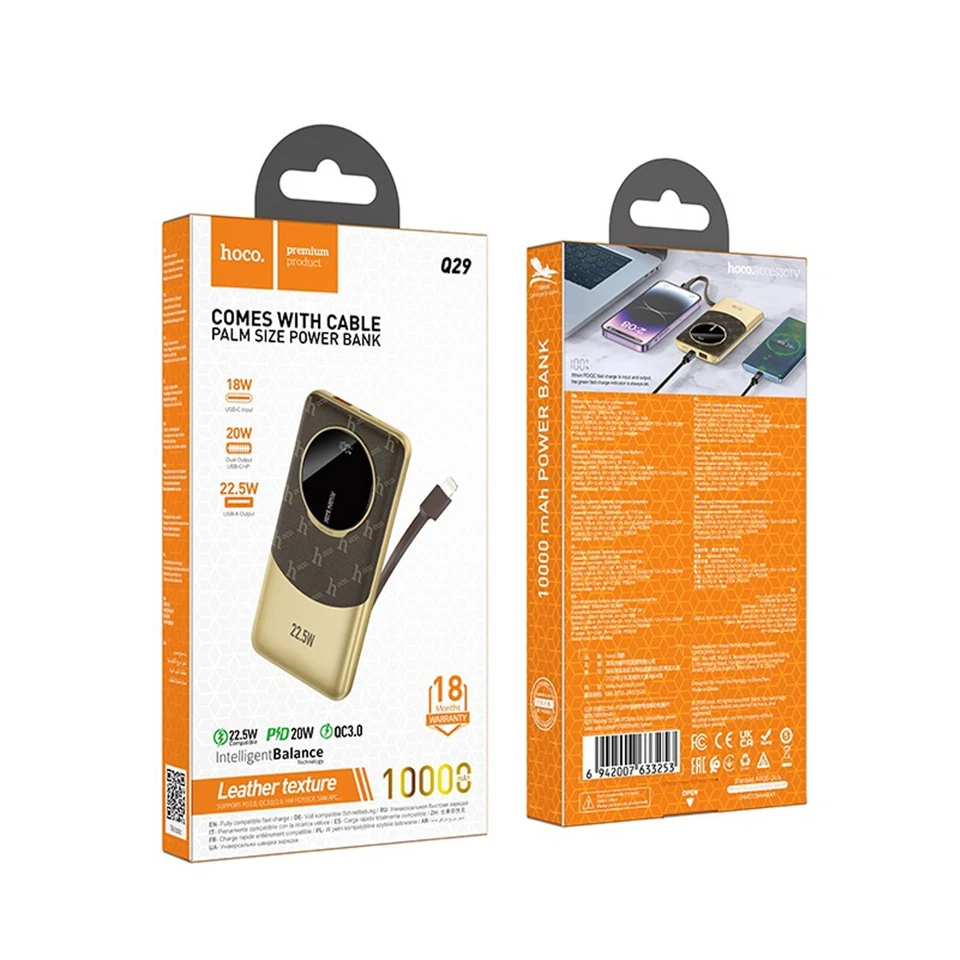 For Hoco Q29 10000mAh Nobility 22.5W+PD20W Fully Compatible Power Bank - Image 3 of 4