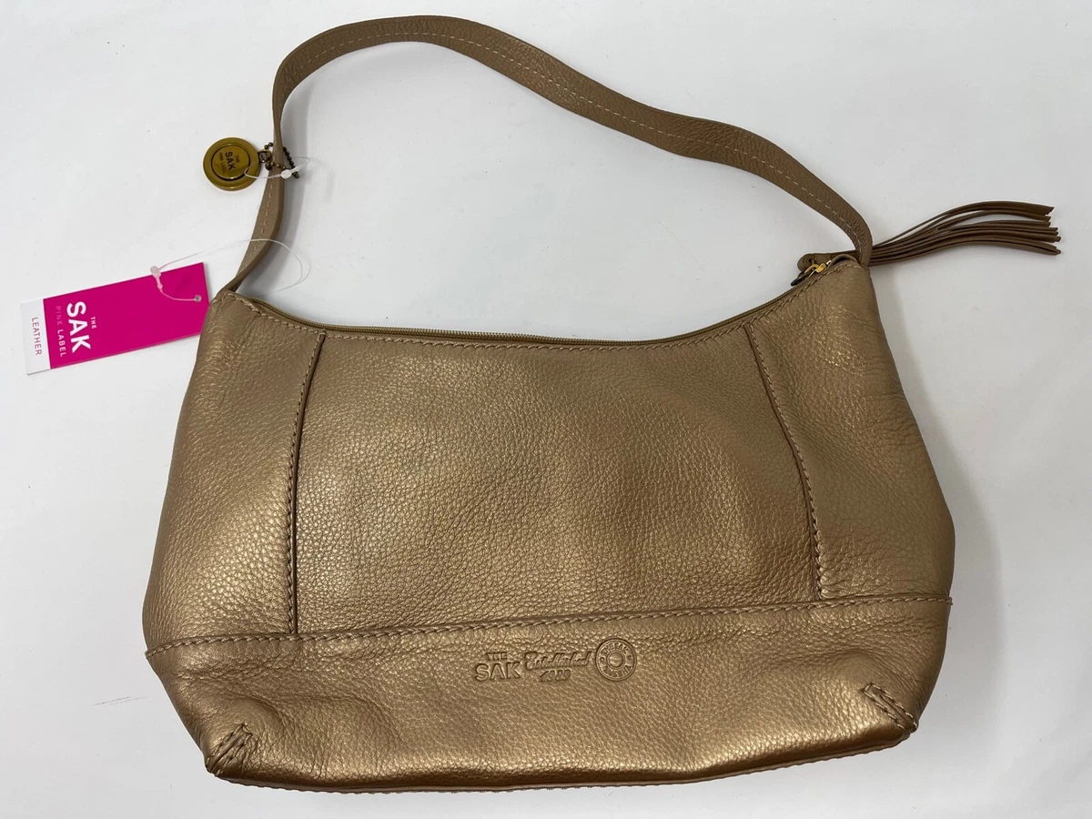 THE SAK PINK LABEL Antique Gold Metallic Bridget Style 100853 Purse Handbag