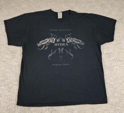 Within Temptation Hydra World Tour North America 2014 T-Shirt Band Men's Size XL
