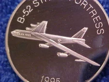 1995 BOEING EMPLOYEEs COIN CLUB Pewter B-52 StratoFortress Medal .BEp
