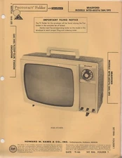 1966 BRADFORD WTG-60376 TELEVISION SERVICE MANUAL PHOTOFACT 60384 60392 DIAGRAM