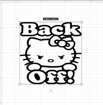 Hello Off Hello Kitty Back Off Vinyl Decal,Sticker for Cars ,Laptops, 5x5 Inches ...