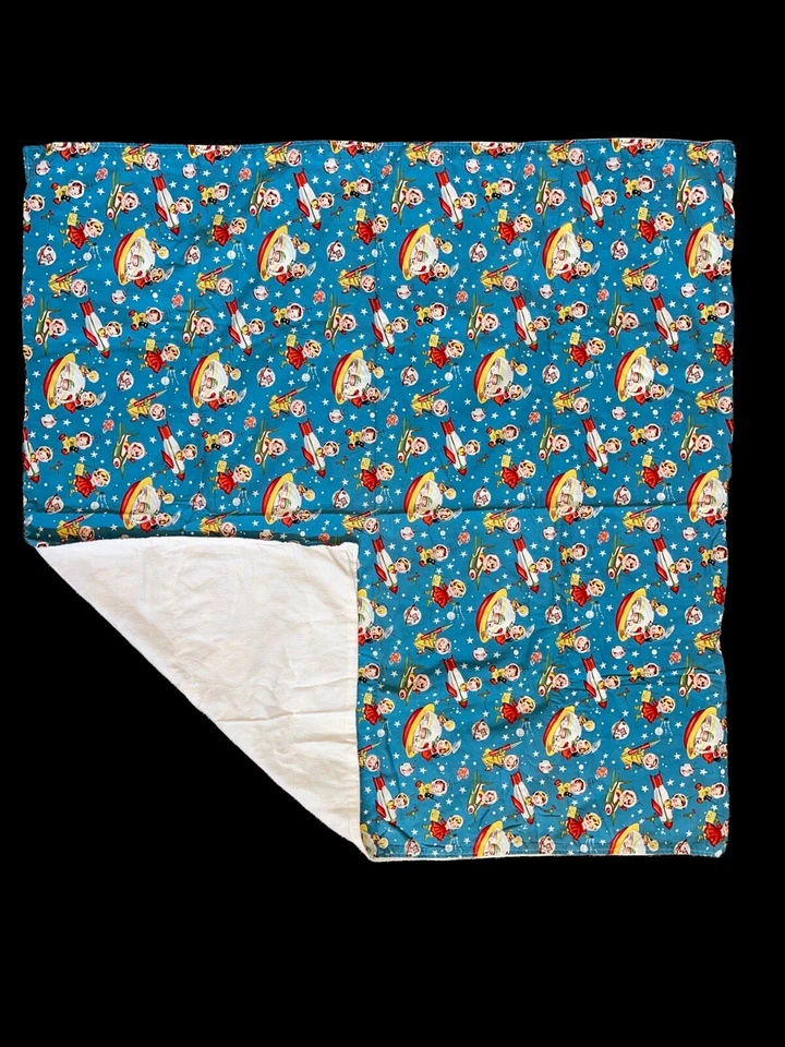 "Manta bebé vintage unisex retro nave espacial cohetes 39""x39""" Foto 2 de 4