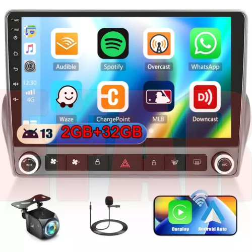 Autoradio GPS Carplay 9" Android 13 Apple 32GB per Chevrolet Camaro 2010-2015 - Foto 2 di 20