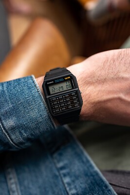 Casio CA-53W Mens Watch 34mm Digital Calculator Blue Alarm Chronograph Day Date Vintage Unisex 80s Casio Ca-53w Calculator Alarm Digital  main image 3