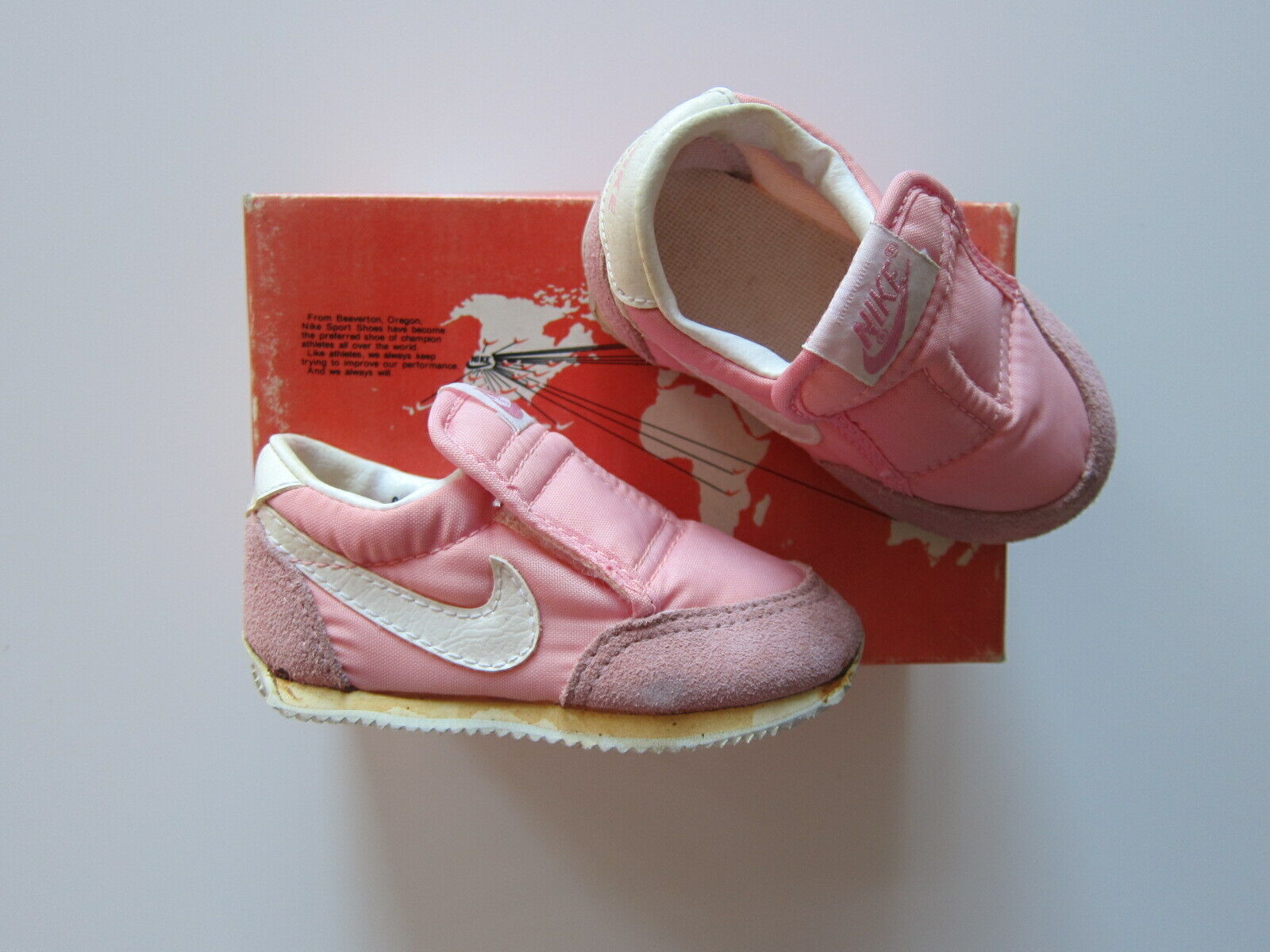 DS vintage Nike Derby baby sneakers 1983 running cortez korea 80's size 4  NIB