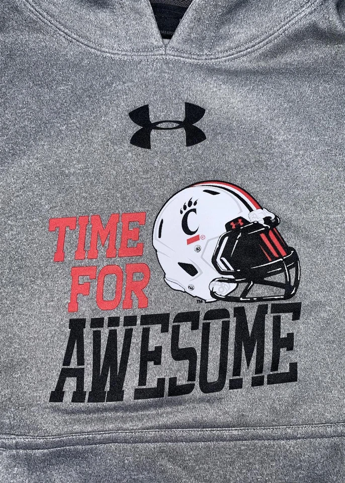 Youth Heather Gray Colorado State Rams Under Armour Hoodie - Image 2 of 4