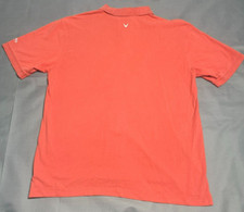 Callaway Polo Shirt Mens Extra Large Peach Golf Solid Combed Cotton
