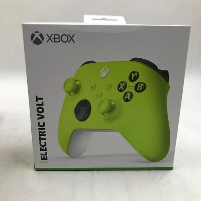 XBOX ELECTRIC VOLT  Lime Green WIRELESS CONTROLER  MODEL 1914 New Open Box