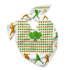 Pickleball Themed Bandana – 100% Soft Cotton 22x22 inches Double-Sided Print ...