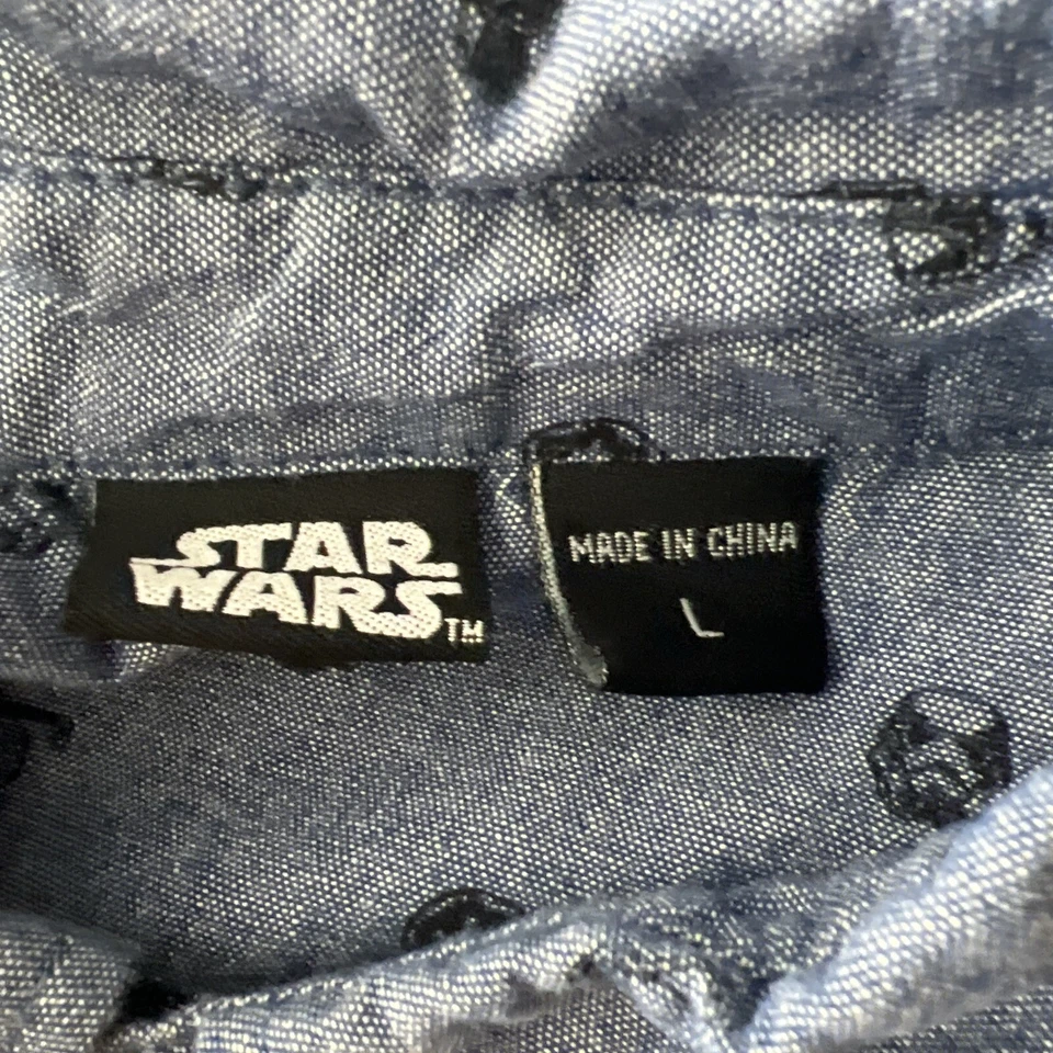 Camisa con botones Star Wars juvenil grande Storm Trooper manga corta informal niños camiseta Foto 3 de 4