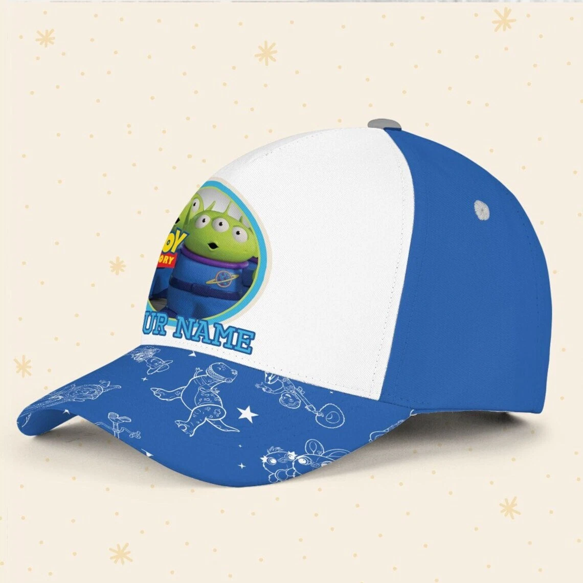 Custom Toy Story Aliens Team Logo Cap, Custom Disney Hat, Toy Story Baseball Cap